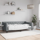 Day Bed without Mattress Light Grey 90x190 cm Single Fabric 354174
