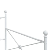 Day Bed without Mattress White 107x203 cm Steel 4104685