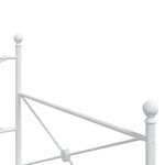 Day Bed without Mattress White 100x190 cm Steel 4104683