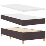 Box Spring Bed with Headboard Dark brown 100 x 200 cm Fabric 3339598