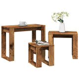 Nest of Tables 3 pcs Old Wood Engineered Wood 856678
