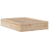 Bed Frame without Mattress 150x200 cm King Size Solid Wood Pine 3323491