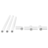 PVC Pipe 12 pcs White 12.2 x 1.8 x 500 mm PP and PE 864619