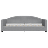 Day Bed without Mattress Light Grey 90x190 cm Single Fabric 354124