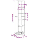 Book Cabinet Black 40x35x170.5 cm Engineered Wood 849139