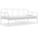 Sofa Bed Frame White Metal Single 324750