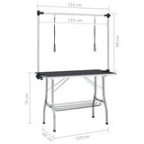 Dog Grooming Table Black and silver 171070
