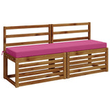 2-Piece Bench Cushions SOEST 2 pcs 100% Polyester Pink 949825