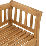 Garden Bench Brown 120 x 53.5 x 85 cm Solid teak wood 42006346