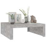 ZNTS Coffee Table Concrete Grey 100x100x35 cm Engineered Wood 808571