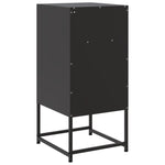 ZNTS Bedside Cabinets 2 pcs Black 36x39x78 cm Steel 846567