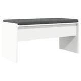 Hall Bench with Cushion White 83 x 38 x 40 cm 891552