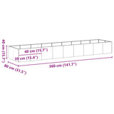 Planter 360x80x40 cm Galvanised Steel 860771