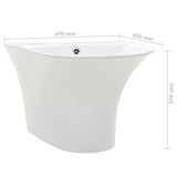 Basin White 47 x 45 x 37 cm Glazed Ceramic 143017