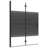 Folding Shower Enclosure ESG 100x140 cm Black 150741
