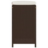 Garden Bar Stools with Cushions 6 pcs Brown Poly Rattan 368691