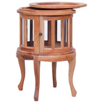 Vitrine Cabinet Natural 50x50x76 cm Solid Mahogany Wood 283844