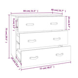 Sideboard 80x40x75 cm Solid Wood Pine 820107