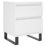 Bedside Cabinets 2 pcs White 40x35x50 cm Engineered Wood 830685