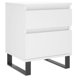 Bedside Cabinet White 40x35x50 cm Engineered Wood 830684