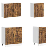 7 Piece Kitchen Cabinet Set Kalmar Smoked Oak Engineered Wood 3314766