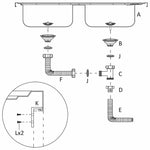 ZNTS Kitchen Sink with Double Basins Silver 800x500x155 mm Stainless Steel 147234