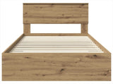 Bed Frame with Drawer Artisan Oak 90 x 190 cm Engineered Wood 3408316