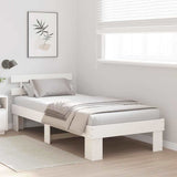 Bed Frame with Headboard White 80 x 200 cm Solid Pine Wood 872462