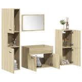 ZNTS 3 Piece Bathroom Furniture Set Sonoma Oak Engineered Wood 3324990