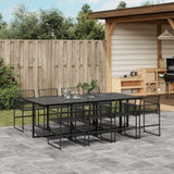 Garden Dining Set Black 3295035