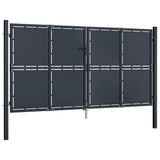 144527 Garden Gate Steel 300x175 cm Anthracite