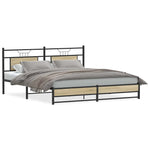 Bed Frame without Mattress Sonoma Oak 160x200 cm Engineered Wood 4106965