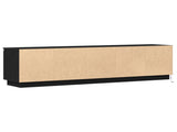 TV Cabinet with LED Black Oak 180 x 38 x 49 cm Engineered Wood 3376145