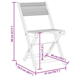 ZNTS Folding Garden Chairs 6 pcs Grey Solid Wood Acacia 3214605