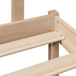 ZNTS Bookcase Bed without Mattress 200x200 cm Solid Wood Pine 3321782