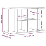 Aquarium Stand Artisan Oak 100x40x60 cm Engineered Wood 857275