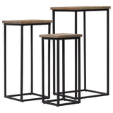 3 Piece Plant Table Set Reclaimed Teak 246088
