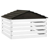 315300 Robotic Lawn Mower Garage Black and White 78x74x54 cm Firwood