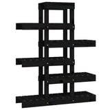 Plant Stand Black 85x25x109.5 cm Solid Wood Pine 822091