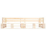 Garden 2-Seater Pallet Sofa Natural Wood 277482