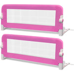 Toddler Safety Bed Rail 2 pcs Pink 102x42 cm 276085