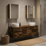 Bathroom Furniture Set 5 pcs Smoked Oak 3407011