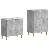 2 Piece Bathroom Cabinet Set DELFT Concrete Grey 3417624