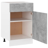 Drawer Bottom Cabinet Lyon Concrete Grey 50x46x81.5 cm Engineered Wood 801224