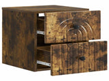Wall-Mounted Bedside Cabinet Smoked Oak 33 x 34.5 x 40 cm 898135
