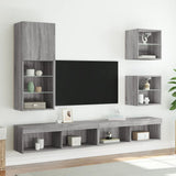 TV Cabinet with LED Lights Grey Sonoma 40.5x30x102 cm 837062
