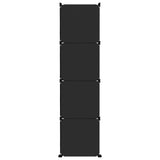 Storage Cabinet Black Polypropylene and Steel Large Modular 340582