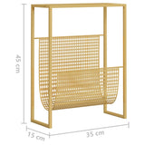 Magazine Rack Gold 35x15x45 cm Steel 331669