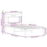 Bed Frame without Mattress Smoked Oak 80x200 cm Engineered Wood 4106734