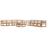 Outdoor Sofa Set 9 pcs Natural Solid Acacia Wood 3367357